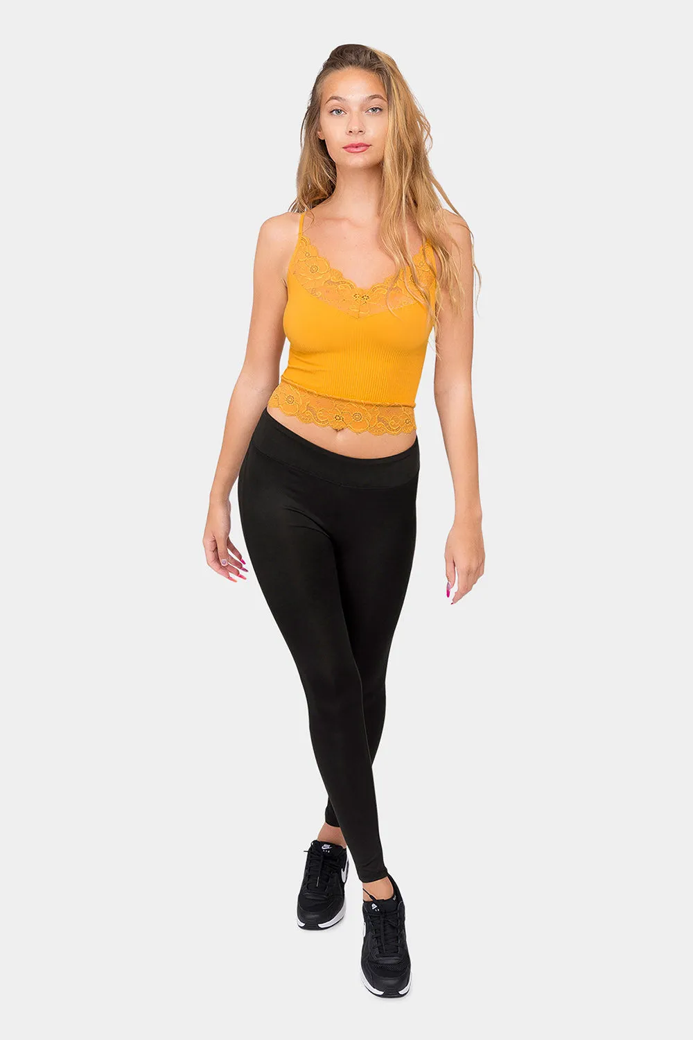 Lace Detail Seamless Cami Top