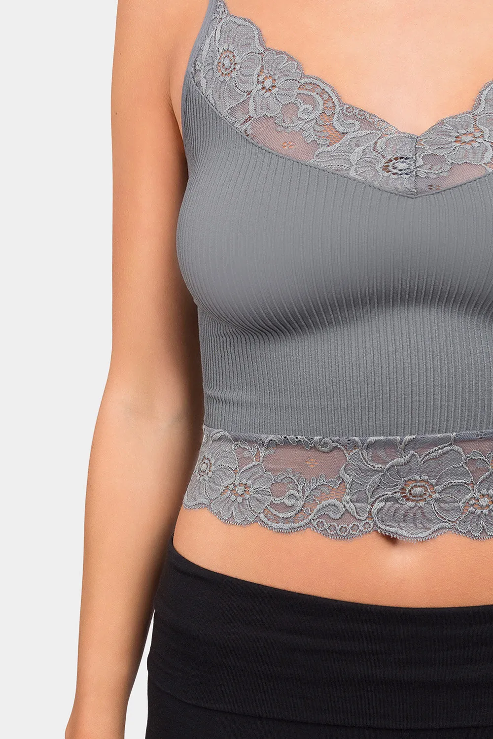 Lace Detail Seamless Cami Top