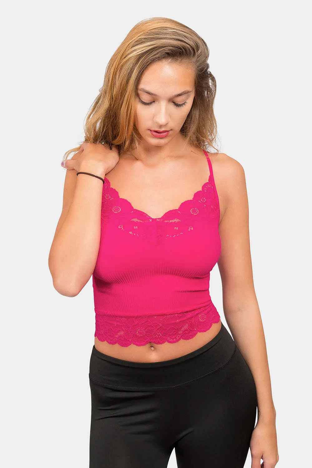 Lace Detail Seamless Cami Top