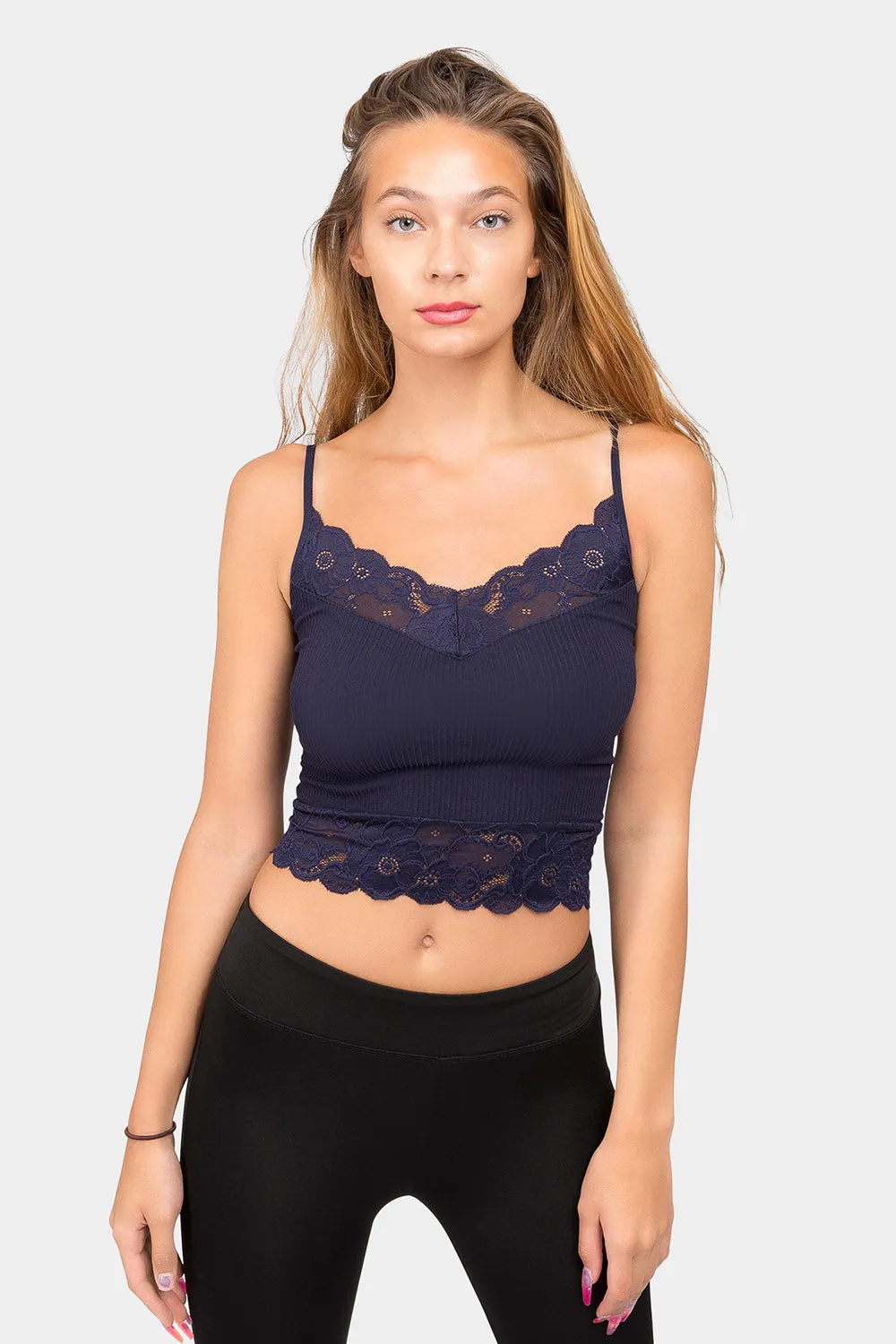 Lace Detail Seamless Cami Top