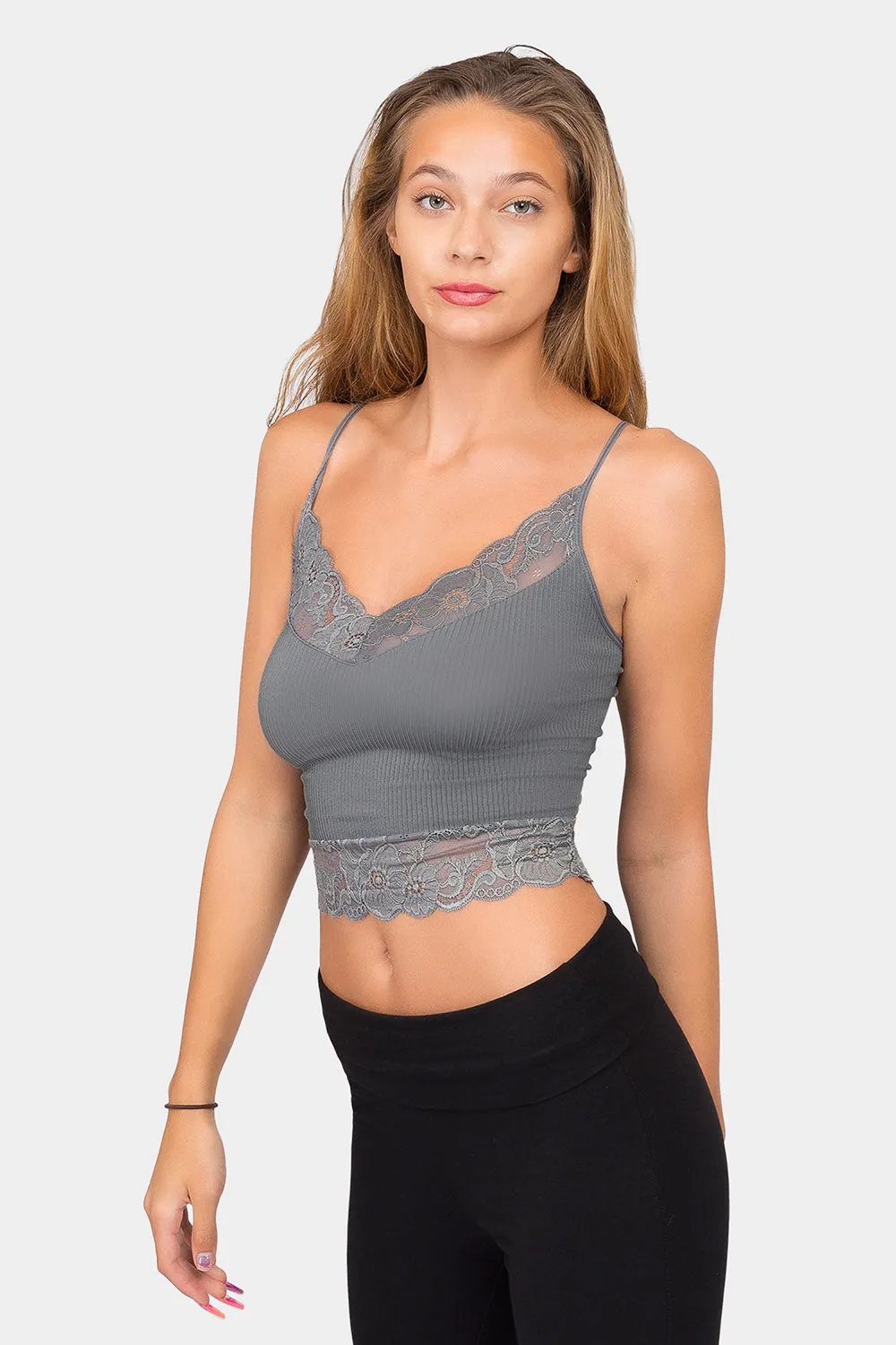 Lace Detail Seamless Cami Top