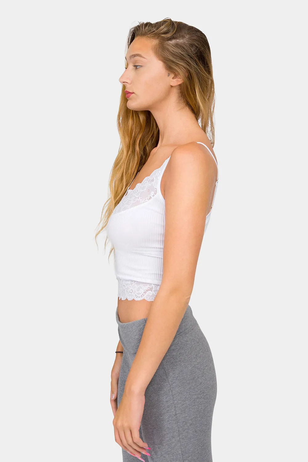 Lace Detail Seamless Cami Top