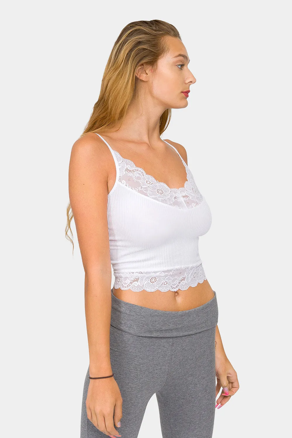 Lace Detail Seamless Cami Top