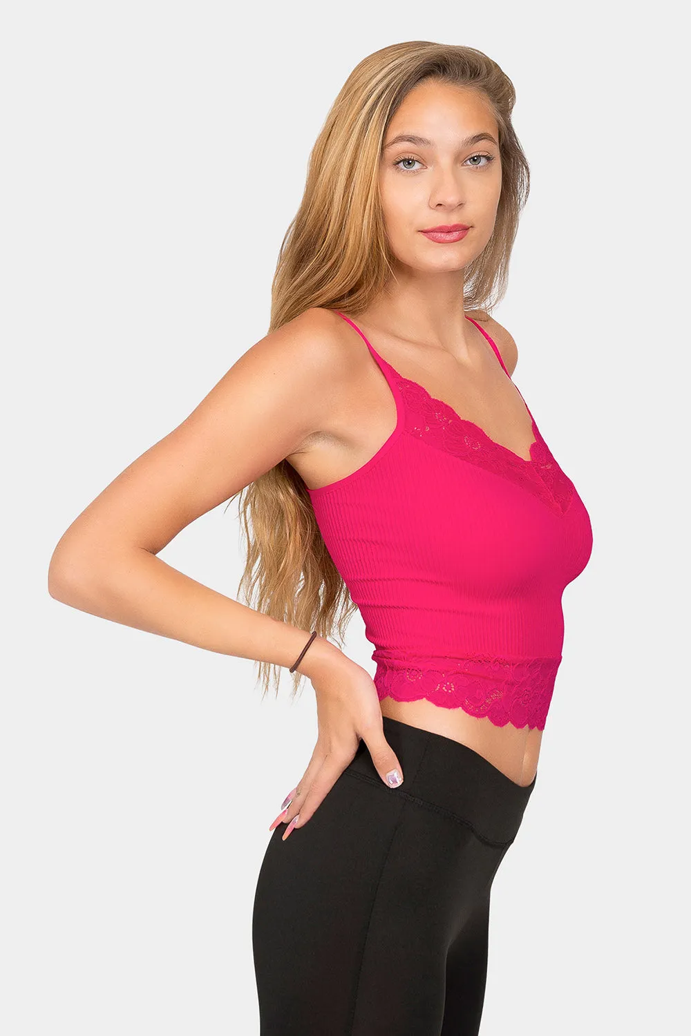 Lace Detail Seamless Cami Top